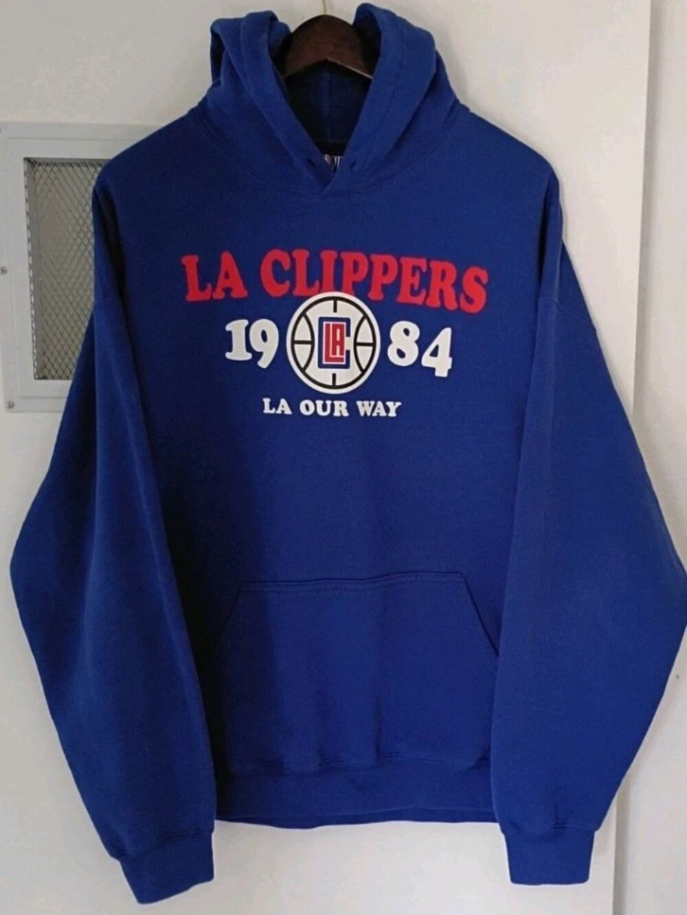 Los Angeles Clippers 1984 L.A Our Way Hoodie Mens XL NBA Basketball Blue Rare